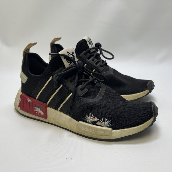 Adidas NMD R1 TM x Thebe Magugu Size 9 Womens Black White Shoes GX2074 - Picture 1 of 15